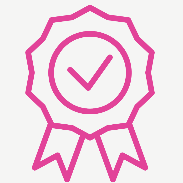 Icon Qualität Icon Gütesiegel als Symbol für Qualität vor Quantität